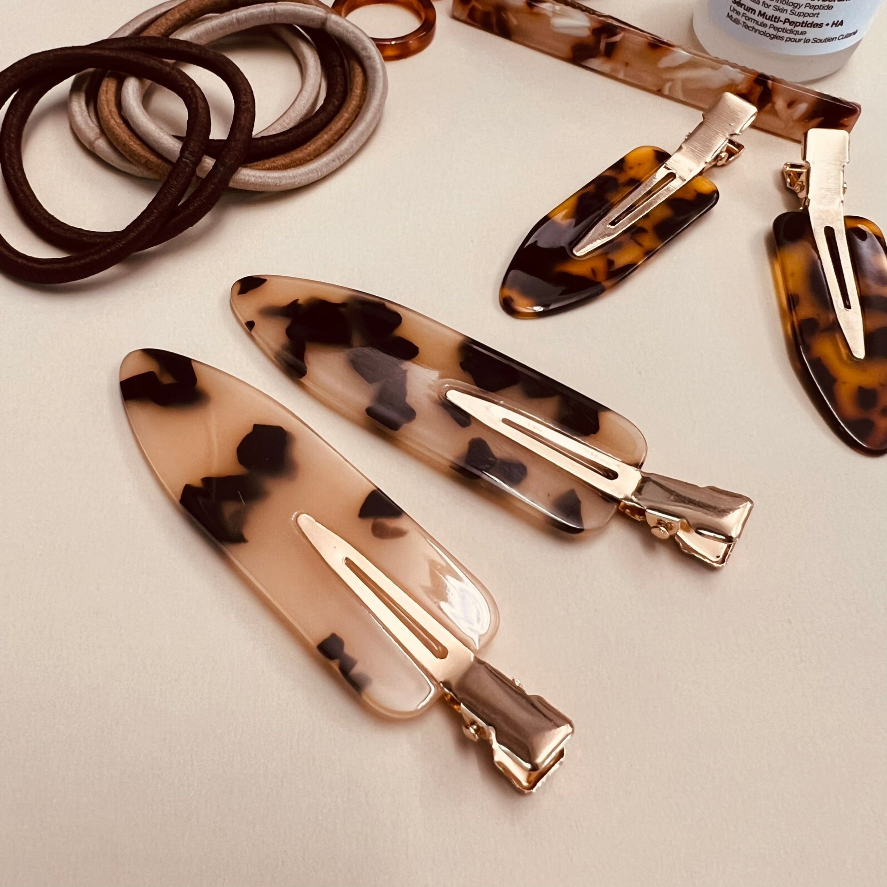 Large No-Crease Hair Clips - Tortoiseshell 4 Pack