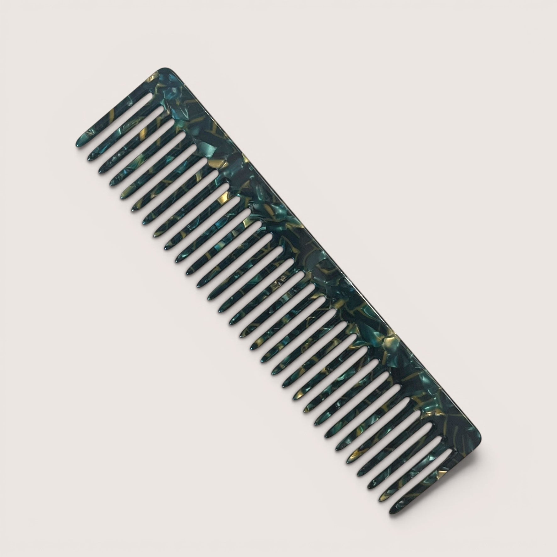 Lightweight signature acetate vanity comb for travel and vanity use