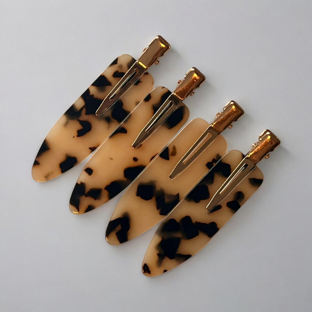 Tortoiseshell no-crease styling clips